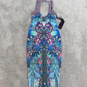Hale Bob Multi Colored Tank Sleeveless Stretch Dress Size Excellent condition S